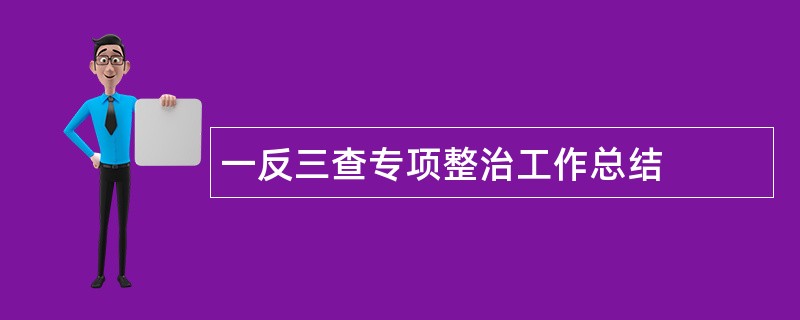 一反三查专项整治工作总结