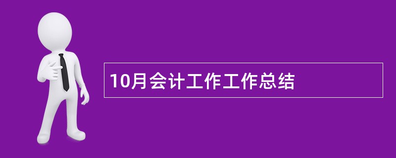 10月会计工作工作总结