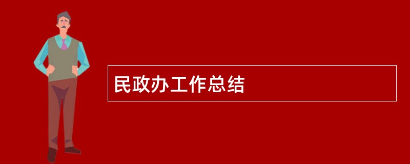 民政办工作总结