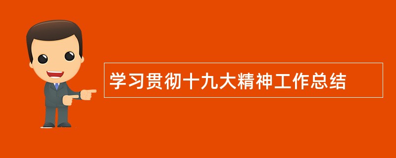 学习贯彻十九大精神工作总结