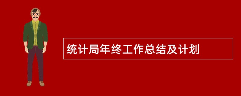 统计局年终工作总结及计划