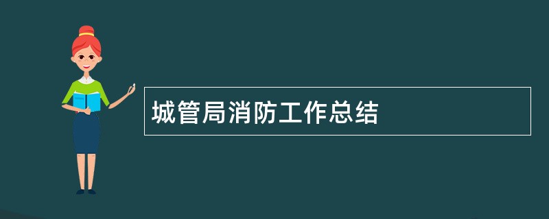 城管局消防工作总结