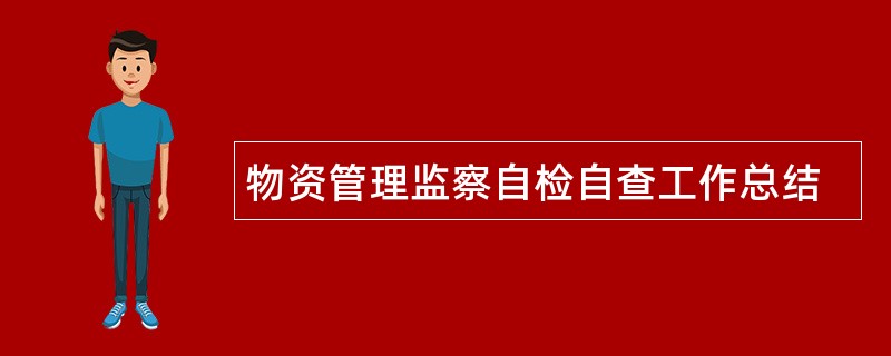 物资管理监察自检自查工作总结