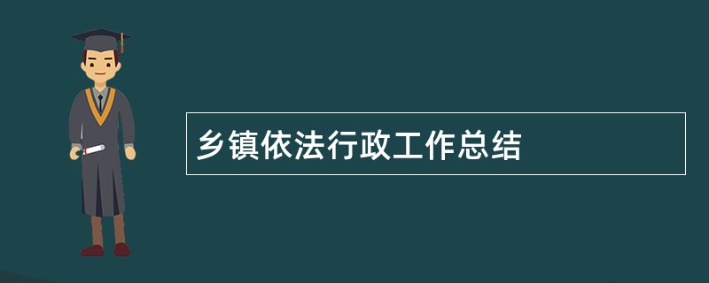 乡镇依法行政工作总结