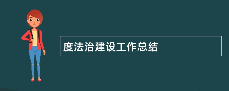 度法治建设工作总结