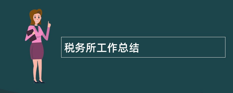 税务所工作总结