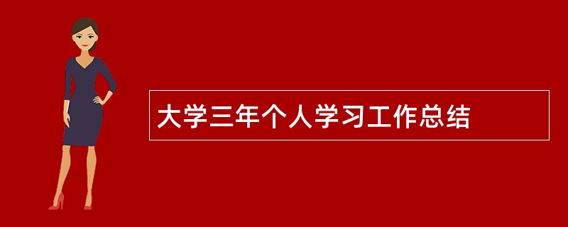 大学三年个人学习工作总结