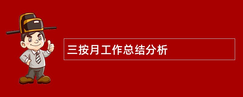 三按月工作总结分析