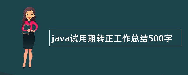 java试用期转正工作总结500字