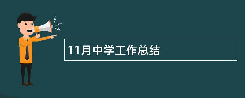 11月中学工作总结