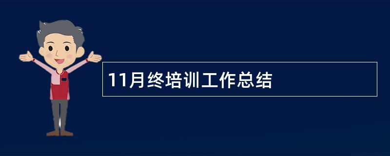 11月终培训工作总结