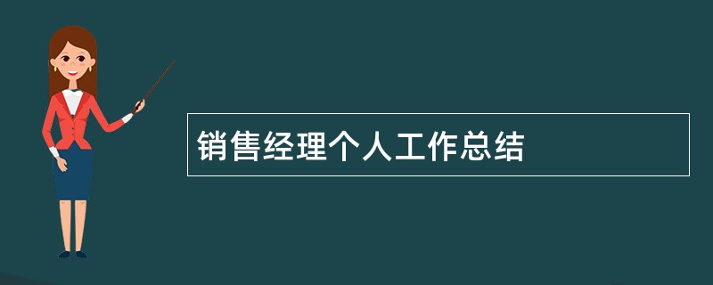 销售经理个人工作总结