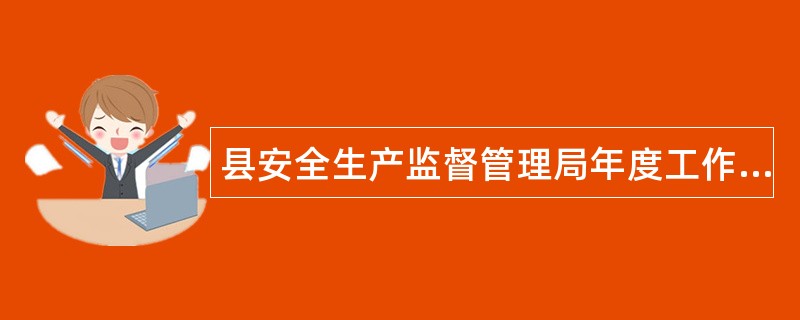 县安全生产监督管理局年度工作总结