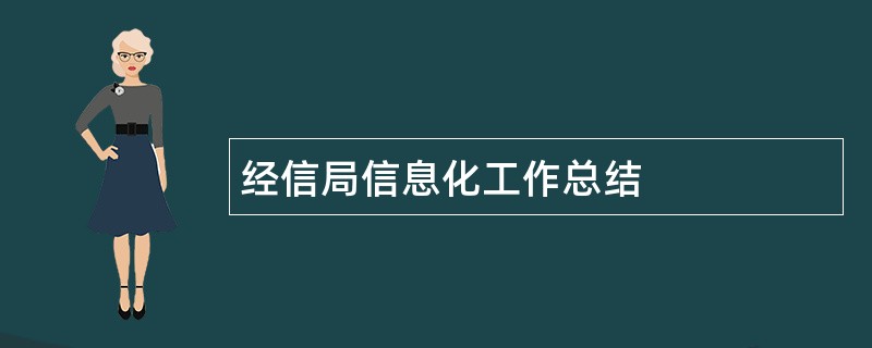 经信局信息化工作总结