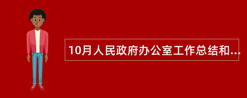 10月人民政府办公室工作总结和工作要点