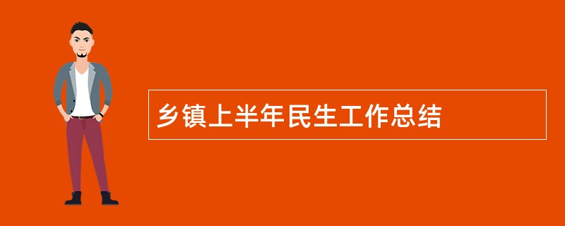 乡镇上半年民生工作总结