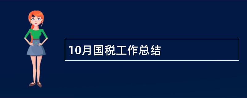 10月国税工作总结