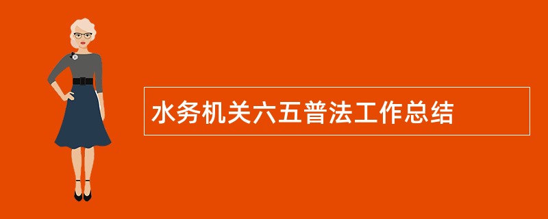 水务机关六五普法工作总结