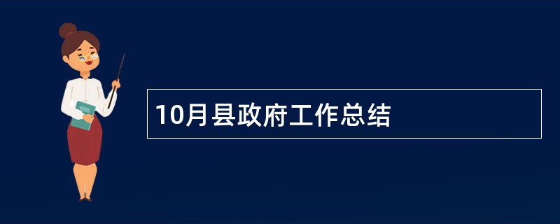 10月县政府工作总结