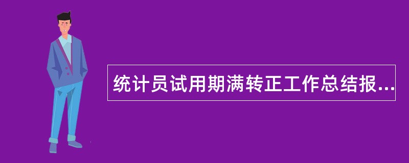 统计员试用期满转正工作总结报告