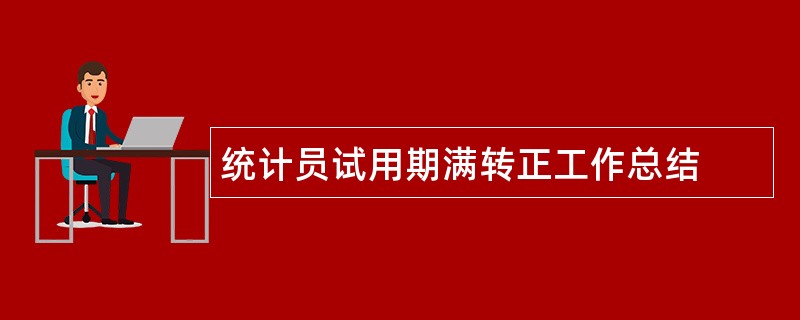 统计员试用期满转正工作总结