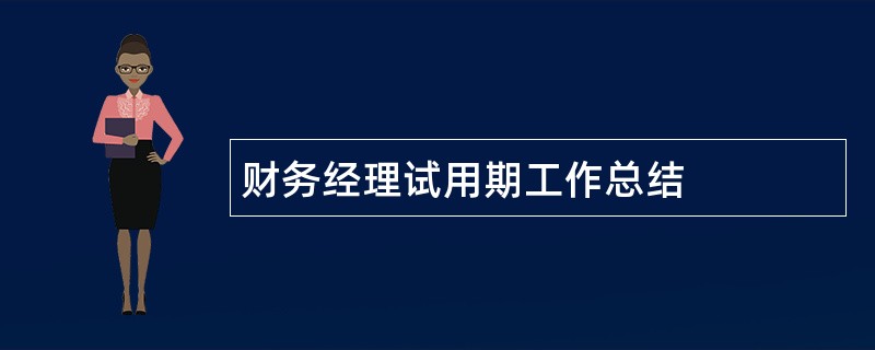 财务经理试用期工作总结