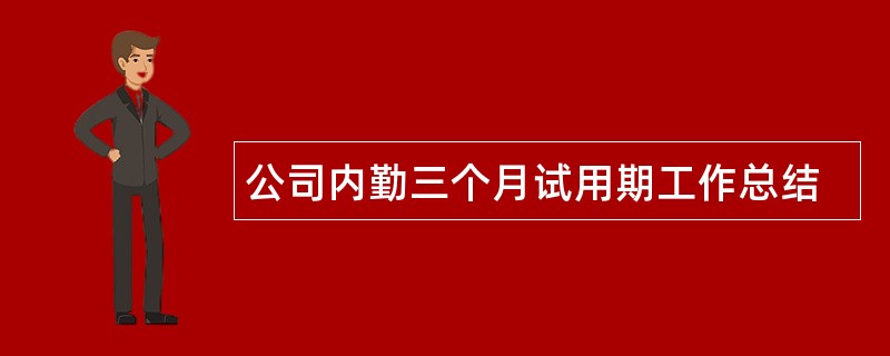 公司内勤三个月试用期工作总结