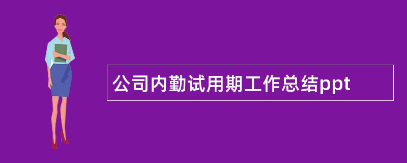 公司内勤试用期工作总结ppt