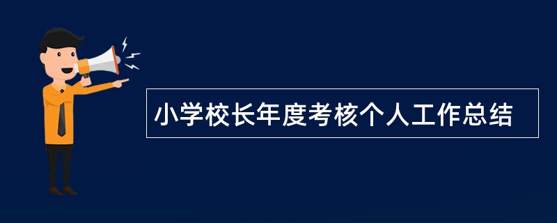 小学校长年度考核个人工作总结