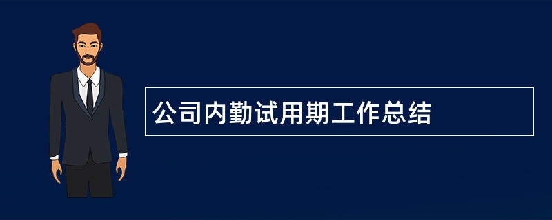 公司内勤试用期工作总结