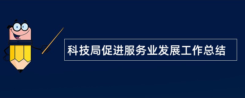 科技局促进服务业发展工作总结