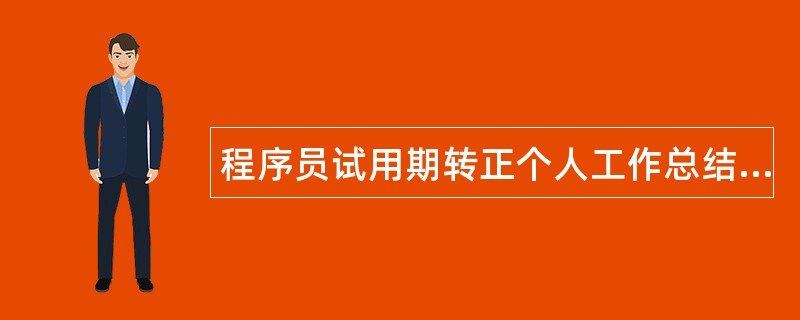 程序员试用期转正个人工作总结报告