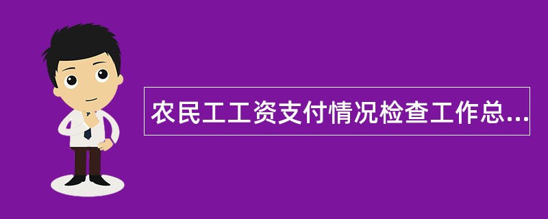 农民工工资支付情况检查工作总结