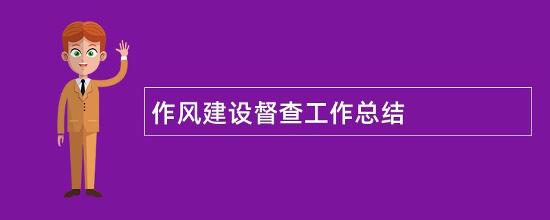 作风建设督查工作总结