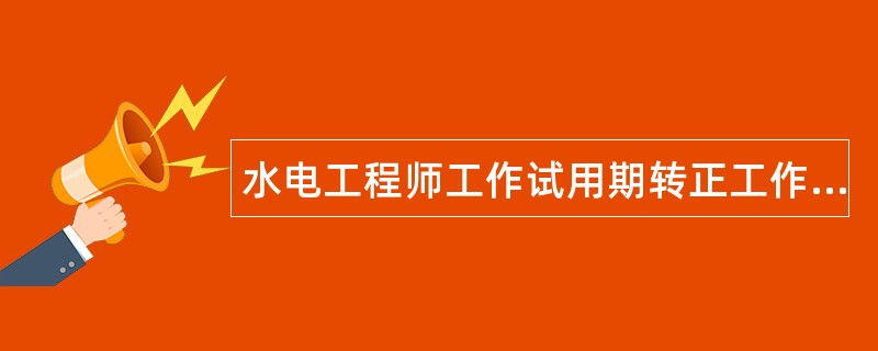 水电工程师工作试用期转正工作总结