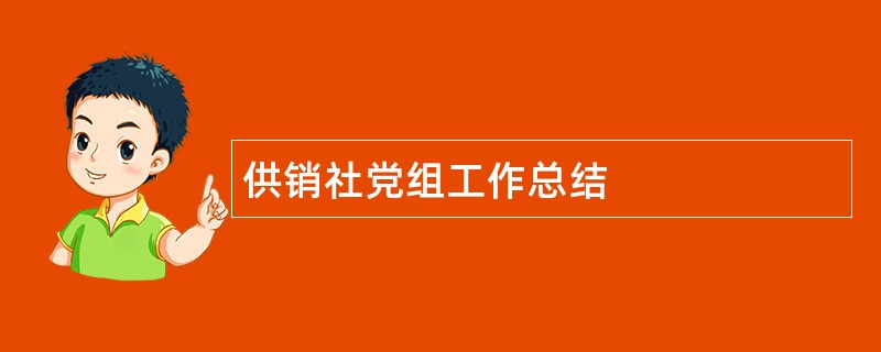 供销社党组工作总结