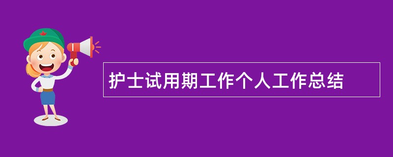 护士试用期工作个人工作总结