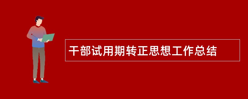 干部试用期转正思想工作总结