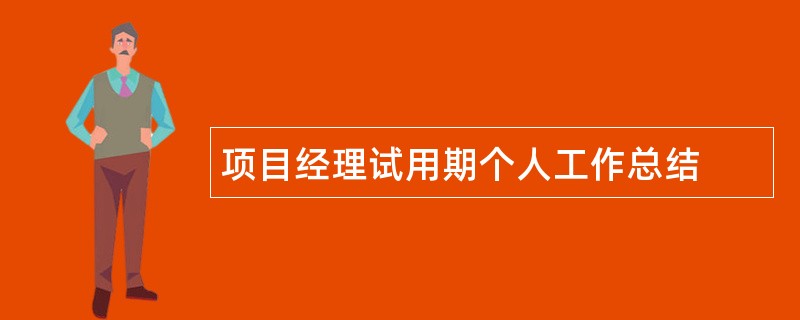 项目经理试用期个人工作总结