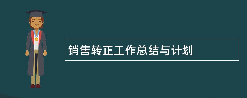 销售转正工作总结与计划