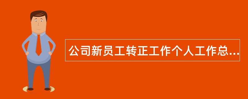 公司新员工转正工作个人工作总结3000字