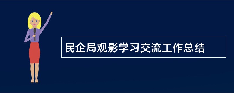 民企局观影学习交流工作总结