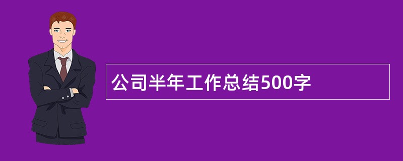 公司半年工作总结500字