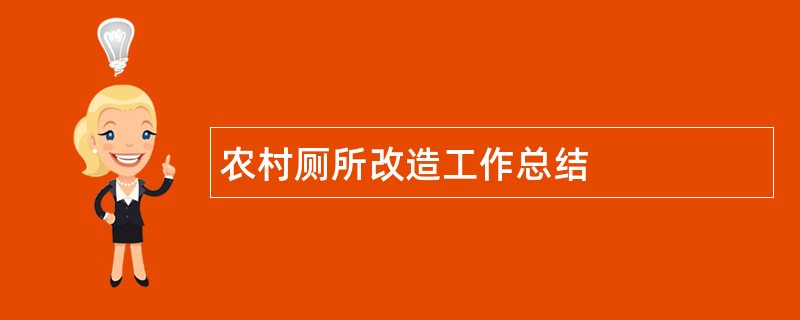 农村厕所改造工作总结