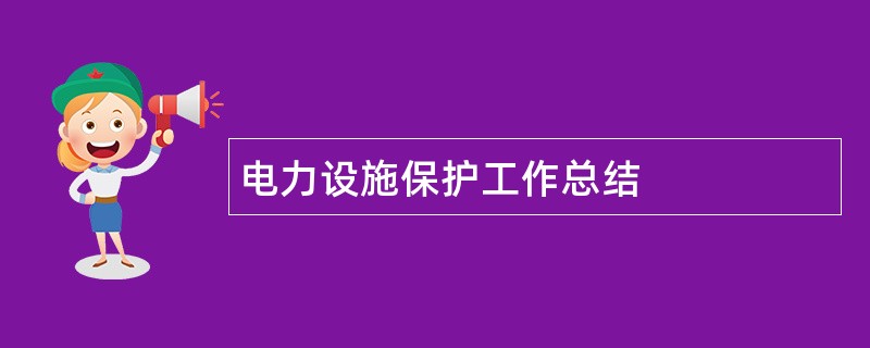 电力设施保护工作总结