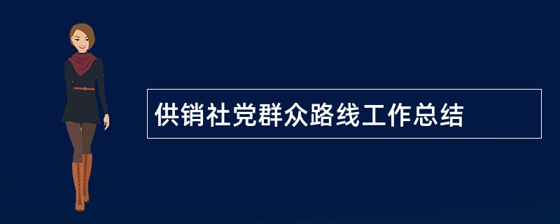 供销社党群众路线工作总结