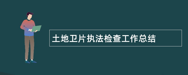 土地卫片执法检查工作总结