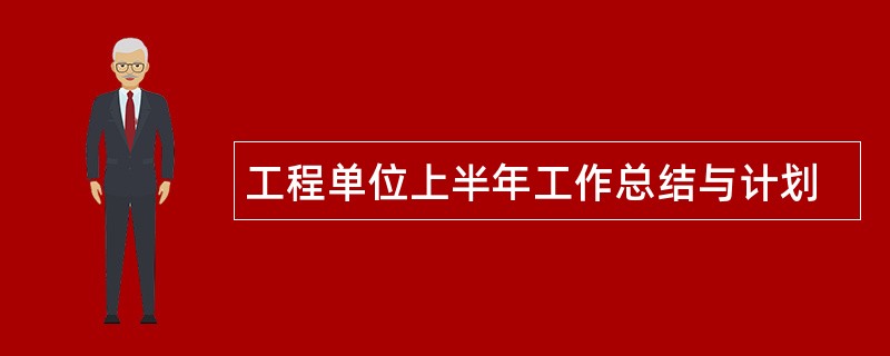 工程单位上半年工作总结与计划