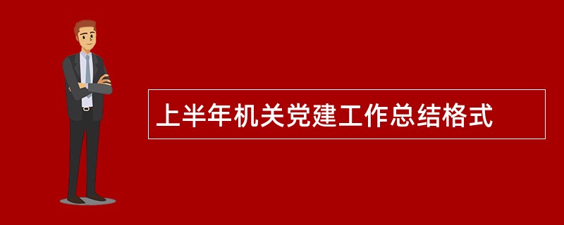 上半年机关党建工作总结格式