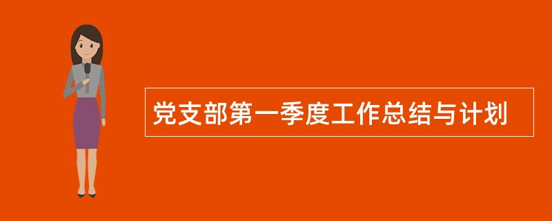 党支部第一季度工作总结与计划